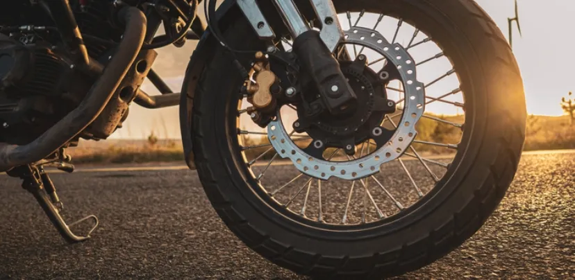 tires of a motorcycle